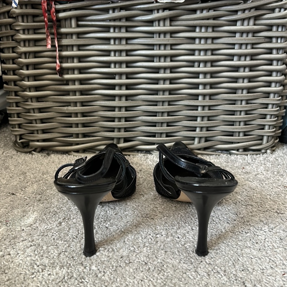 LIBERTY MADE IN ITALY BLACK SANDALS SHOES SIZE 38/8 - Picture 3 of 7